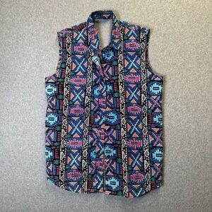 Frontier Series Men’s Size Large Southwestern Aztec Vest Multicolor Sleeveless